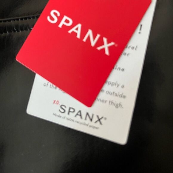 NWT- Spanx Faux Patent Leather Leggings - Picture 3 of 9